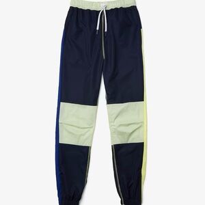 LACOSTE Blue Yellow Green Colorblock Tracksuit Style Active Casual Pants Size XS
